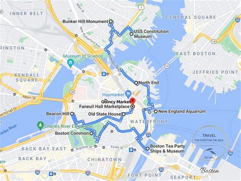 Boston Attractions Map | Travel The Food For The Soul