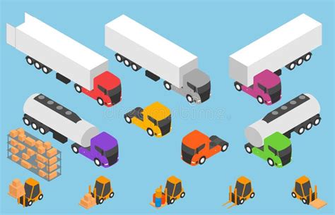 Types Semi Trailers Stock Illustrations Types Semi Trailers Stock