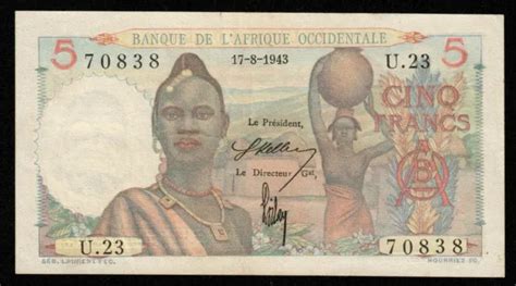 Afrique Occidentale Fran Aise French West Africa Francs P