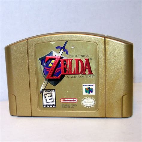 Legend Of Zelda Ocarina Of Time Gold Cartridge N64 Nintendo 64