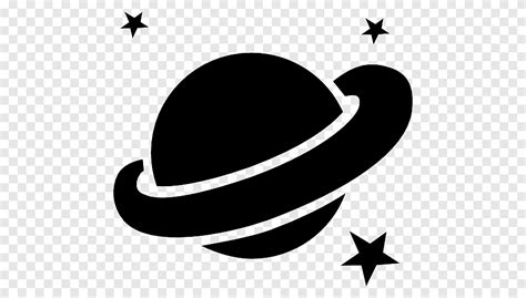 Space Saturn Planet Star Planet Hat Monochrome Png PNGEgg