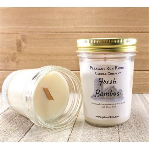 Fresh Bamboo Candle Soy Wax Wood Wick Candle Spa Candle Etsy