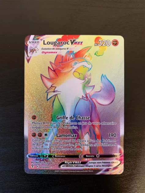 CARTE POKÉMON Lougaroc Vmax 213 203 Epée Bouclier Evolution Céleste