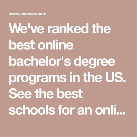 Weve Ranked The Best Online Bachelors Degree Programs In The Us See