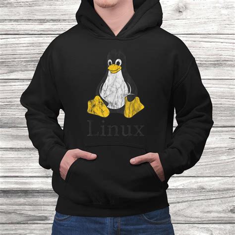 Linux Mascot Tux The Penguin Vintage Nerd Geek Sysadmin Shirt TeeUni