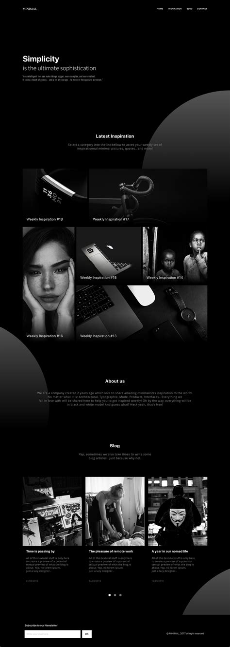 Minimal Black / White Website - uistore.design