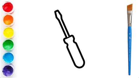 How To Draw A Screwdriver Step By Step Screwdriver Drawing Very Easy