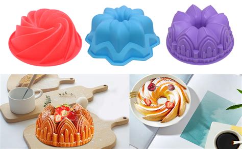 Aifuda Lot De Moules G Teau En Silicone En Forme De Tourbillon Pour