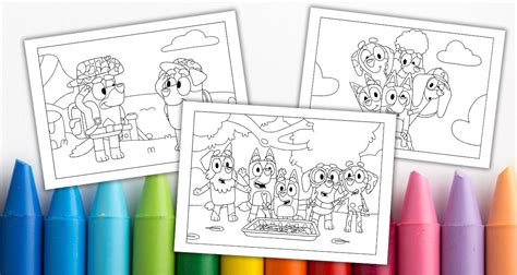 bluey coloring pages - In The Playroom