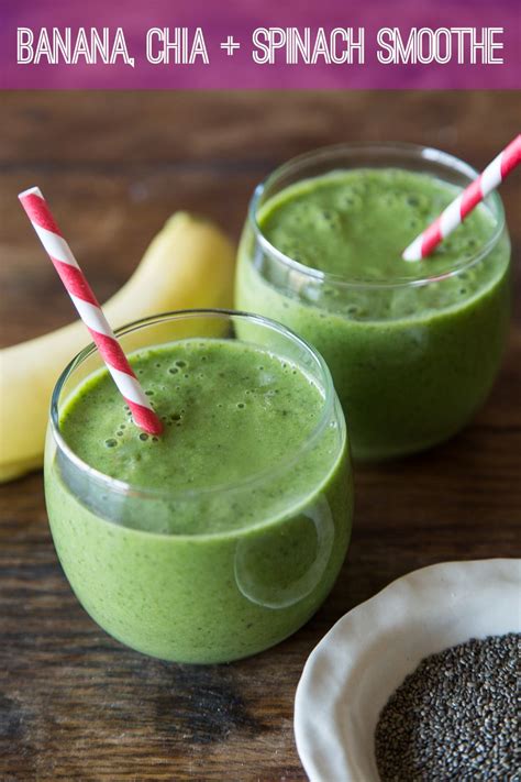 Banana Chia And Spinach Smoothie What S Gaby Cooking Easy Smoothie