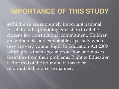 Right To Education Act 2009 Ppt Prepared By Rajashree J Jawale