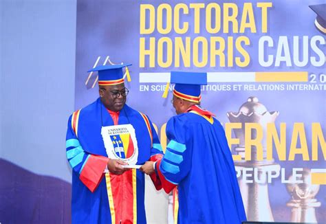 RDC Félix Tshisekedi reçoit un doctorat Honoris Causa de l UNIKIN