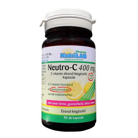 Nutrilab Neutro C Vitamin 400mg kapszula 90db BioBolt eu webáruház