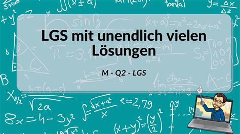 M 12 LGS LGS mit unendlich vielen Lösungen YouTube