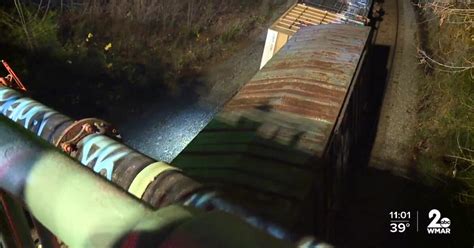 CSX train derails about 21 railcars in Baltimore Monday evening