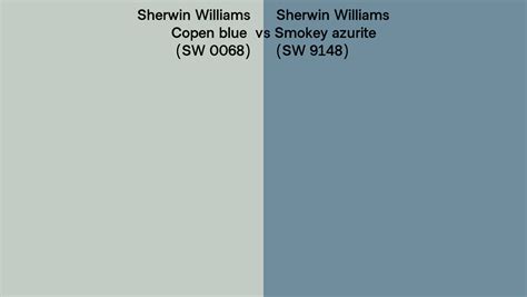 Sherwin Williams Copen Blue Vs Smokey Azurite Side By Side Comparison