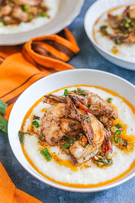 Grilled Cajun Shrimp and Grits - Striped Spatula