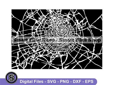 Cracked Glass 2 SVG, Broken Glass Svg, Broken Window Svg, Cracked Glass ...