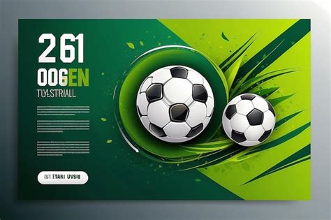 Premium Photo Soccer Template Design Football Banner Sport Layout