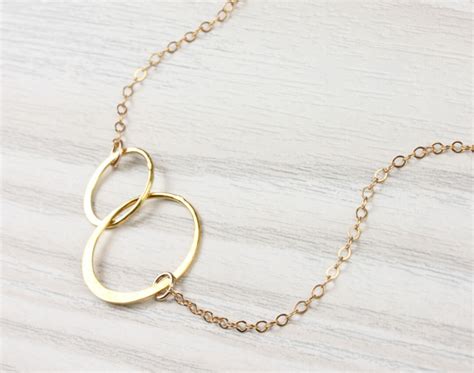 Infinity Necklace Gold Infinity Necklace Bridesmaid Etsy