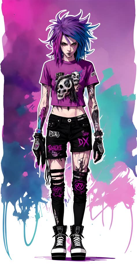 Pink Punk Girl By Interlinkedai On Deviantart