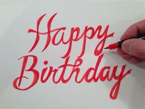 Happy Birthday In Cursive Easy | Happy Birthday