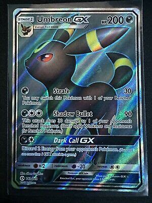 Pokémon TCG Umbreon GX Sun Moon Base Set 142 149 Holo Full Art eBay