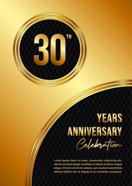 Premium Vector 30th Anniversary Anniversary Logo Design With Double Line Concept Vector Template