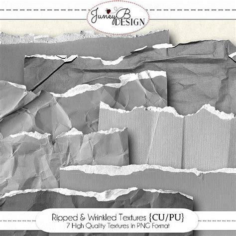 Ripped And Wrinkled Textures Digital Paper Textures Paper Overlays