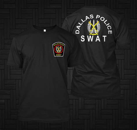 Dallas Police SWAT Heavy Cotton Comfort T Shirt Black & White - Etsy