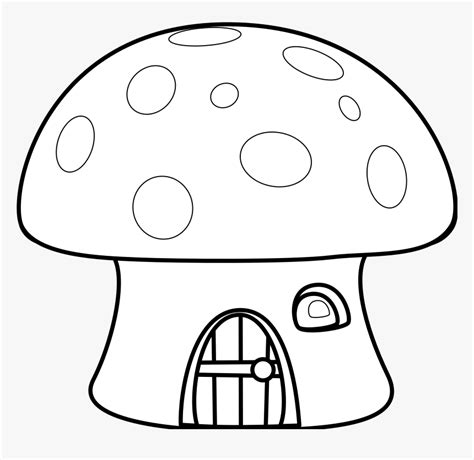 House Black And White House Black White Clipart Mushroom House