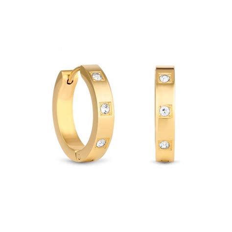 Mood Gold Stainless Steel Hoop Earrings