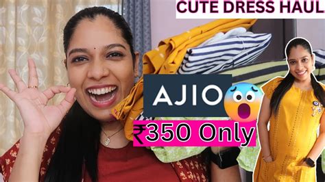 Ajio Dress Haul Under Rs 350 Cute Dress Try On Haul Ajio