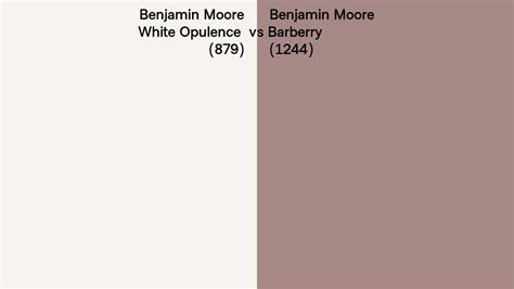 Benjamin Moore White Opulence Vs Barberry Side By Side Comparison