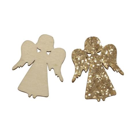 Floristik De Streudeko Weihnachten Holz Engel Gold Glitter X Cm St