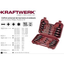 KRAFTWERK Coffret De 24 Tournevis Embouts 4168