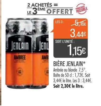 Promo Bière Jenlain chez Carrefour