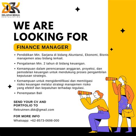 Lowongan Kerja Sebagai Finance Manager Accounting Sales Motoris TO