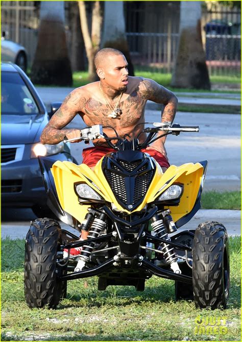 Chris Brown Goes Shirtless For New Music Video Shoot Photo