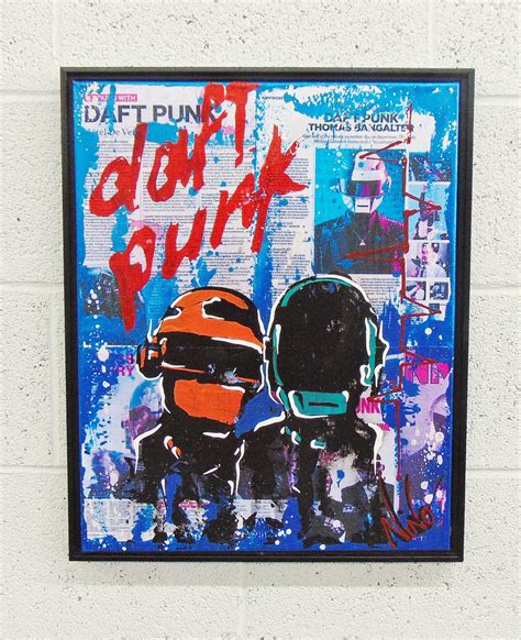 Daft Punk 'techno Beat' /original Daft Punk Painting/acrylic Artwork ...