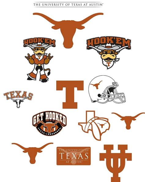 Texas Longhorns Logo in Various Colors and Sizes