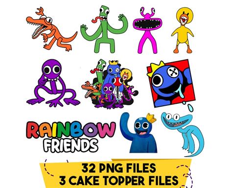 Instant Download Rainbow Friends Png Rainbow Friends Clipartdigital File Etsy