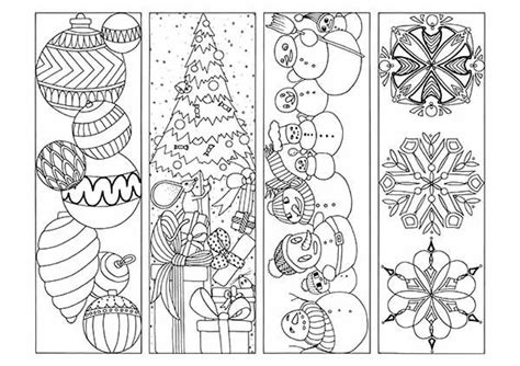 Christmas Bookmarks To Color Coloring Bookmarks Christmas Bookmarks