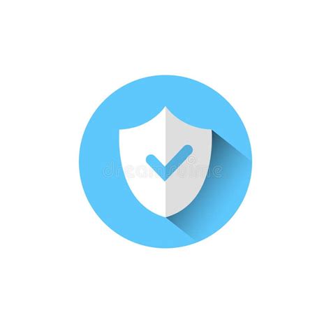 Shield With Check Mark Icon Blue Protection And Security Stock Vector Illustration Of Private