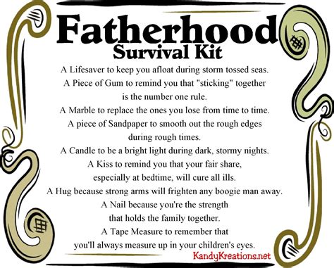 Printable New Dad Survival Kit