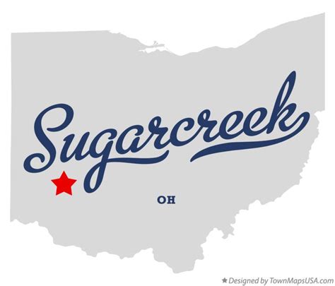 Map Of Sugarcreek Greene County Oh Ohio