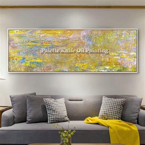 Leinwand Lgem Lde Claude Monet Caudro Decoracion Seerose Landschaft