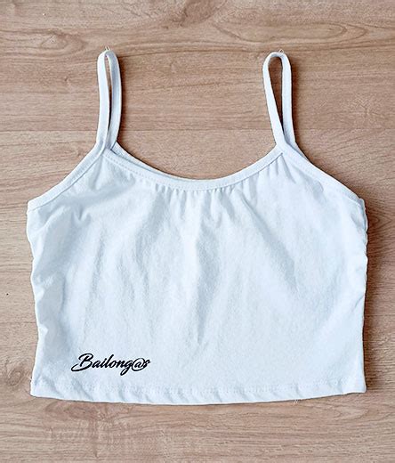 Top Tirante Fino Blanco Camisetas Bailongas Ropa De Baile