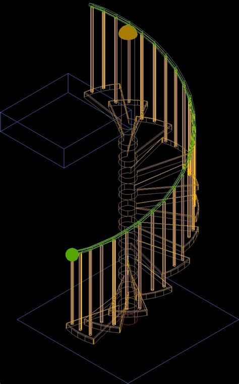 Spiral Staircase Model DWG Model For AutoCAD Designs CAD