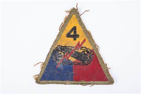 US 4th Armored division patch – Greenback – fjm44